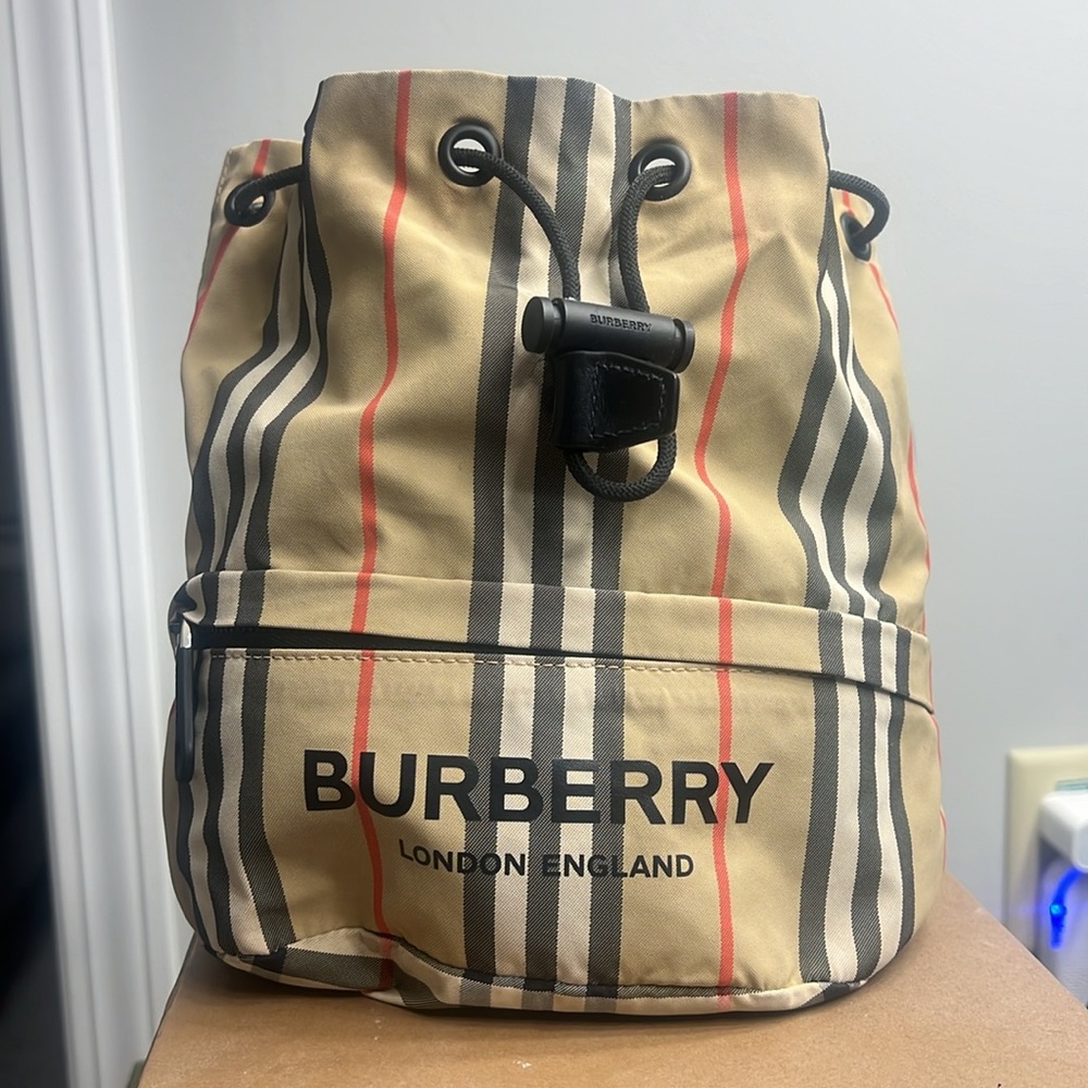 Burberry Icon Stripe Drawcord pouch - Picture 2 of 4